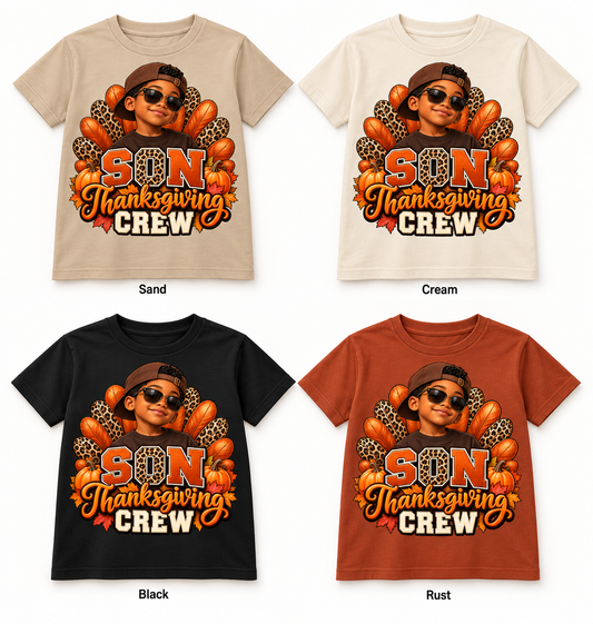 Son Thanksgiving Crew — T-Shirt color options mockup