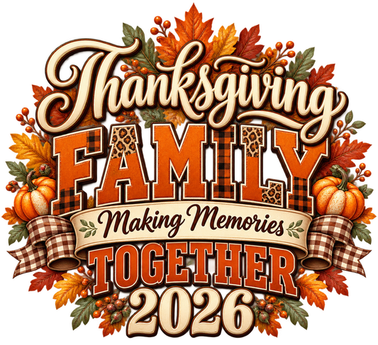 Thanksgiving Family 2026 — Making Memories Together — DTF Print design