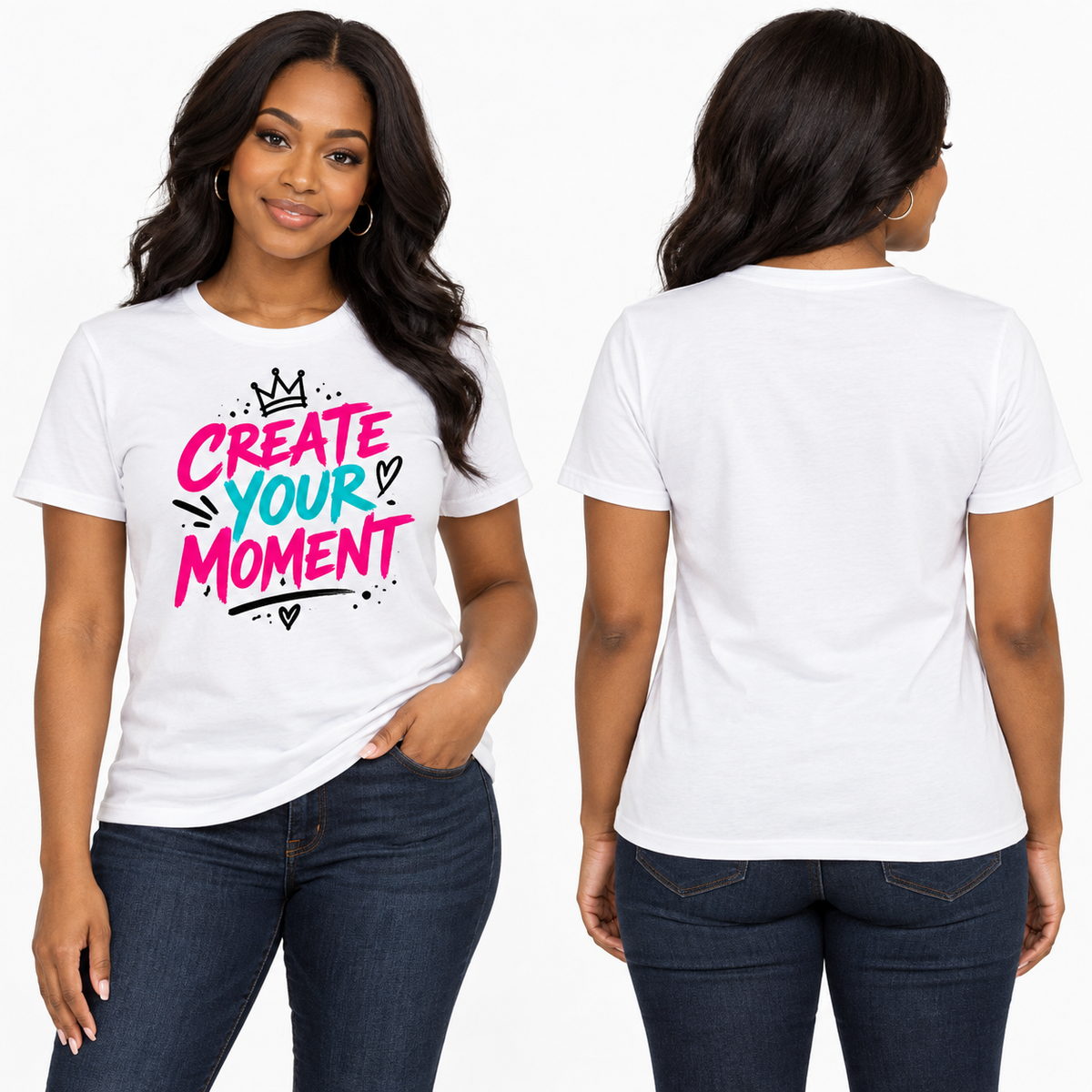 Illustrative sample Custom Regular Shirt — Front Only model mockup