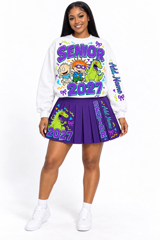 Rugrats Senior 2027 Sweatshirt & Skirt Set mockup