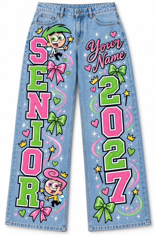 Fairly OddParents Senior 2027 Custom Jeans — Pants Only design mockup