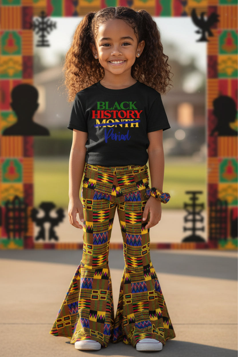 Black History Pants Set with Scrunchie