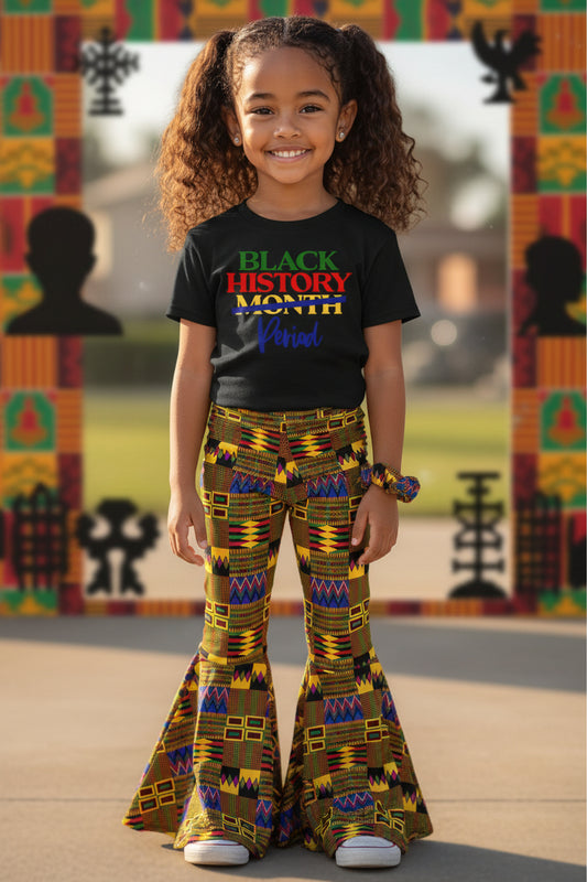 Black History Pants Set with Scrunchie