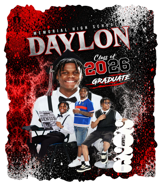 Daylon's Grad Shirt {middle pic)